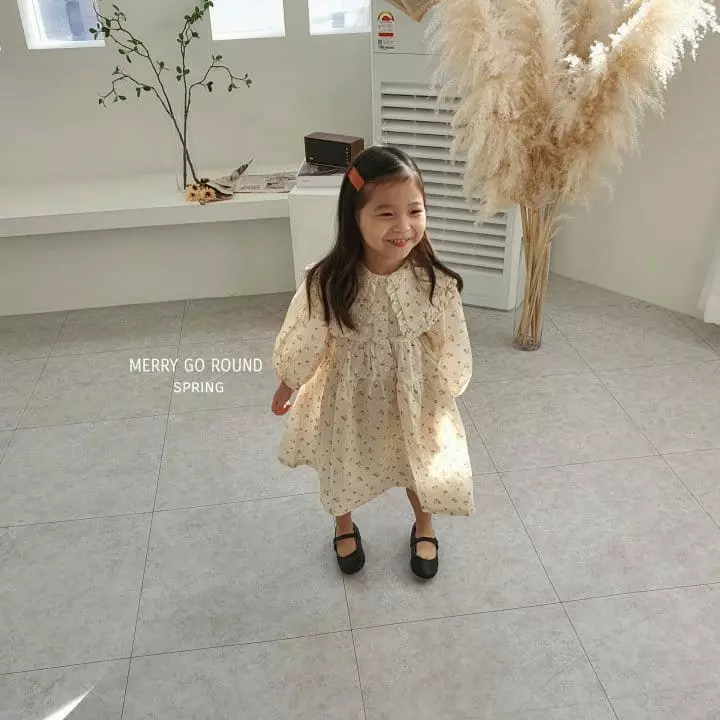 Merry Go Round - Korean Children Fashion - #littlefashionista - Frill Colla One-piece - 7