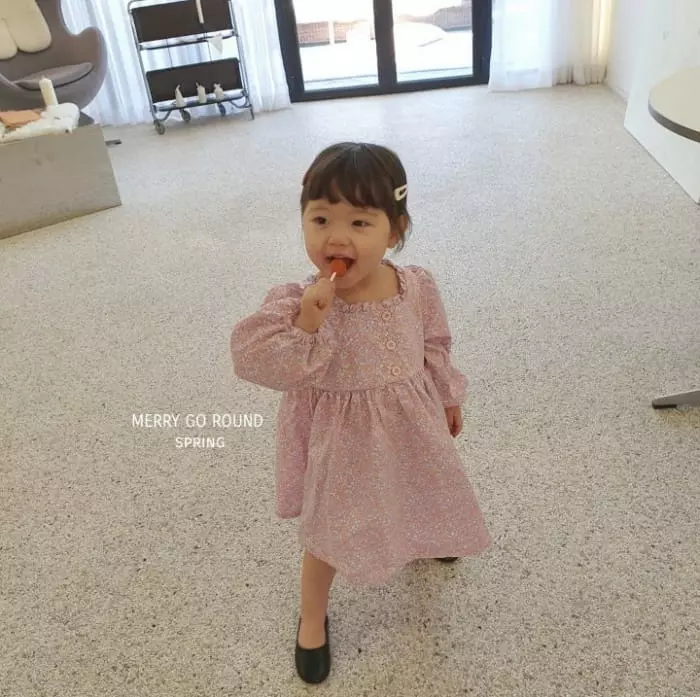 Merry Go Round - Korean Children Fashion - #magicofchildhood - Square Frill One-piece - 3