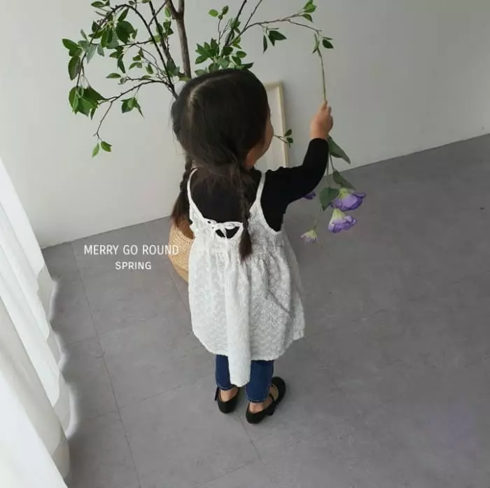 Merry Go Round - Korean Children Fashion - #magicofchildhood - Embroidery Sleeveless One-piece - 2