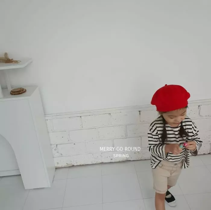 Merry Go Round - Korean Children Fashion - #magicofchildhood - Stripes Box Tee