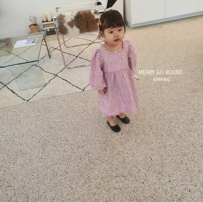 Merry Go Round - Korean Children Fashion - #magicofchildhood - Square Frill One-piece - 4