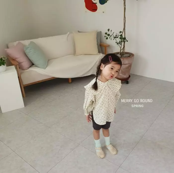 Merry Go Round - Korean Children Fashion - #minifashionista - Frill Collar Blouse