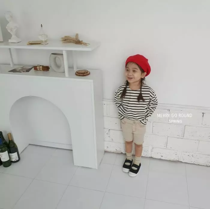 Merry Go Round - Korean Children Fashion - #minifashionista - Stripes Box Tee - 2