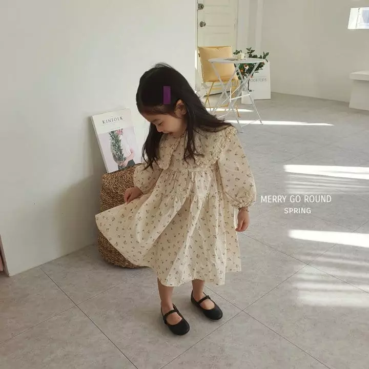 Merry Go Round - Korean Children Fashion - #minifashionista - Frill Colla One-piece - 9