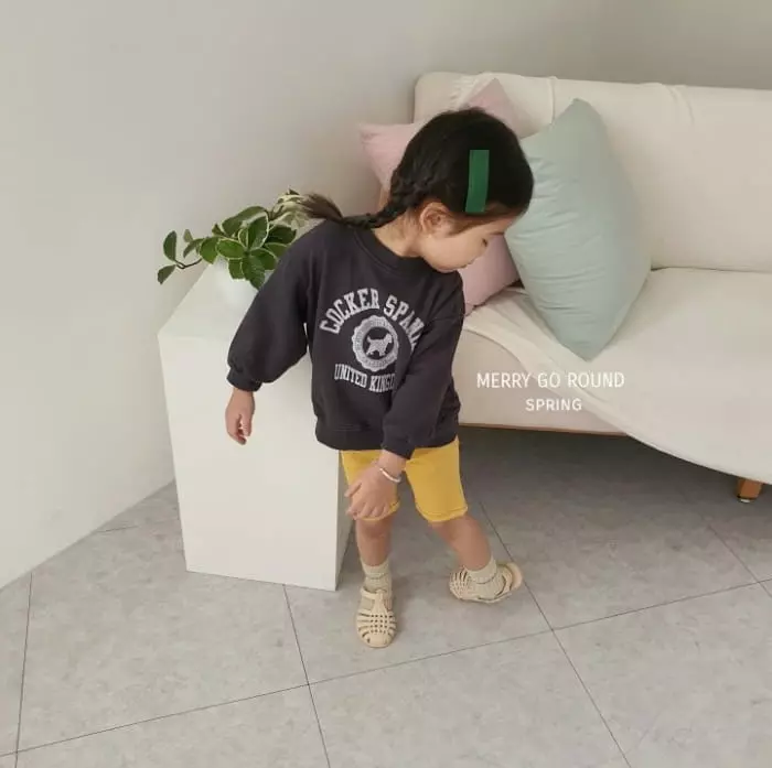 Merry Go Round - Korean Children Fashion - #prettylittlegirls - Cocker Spaniel Sweatshirt