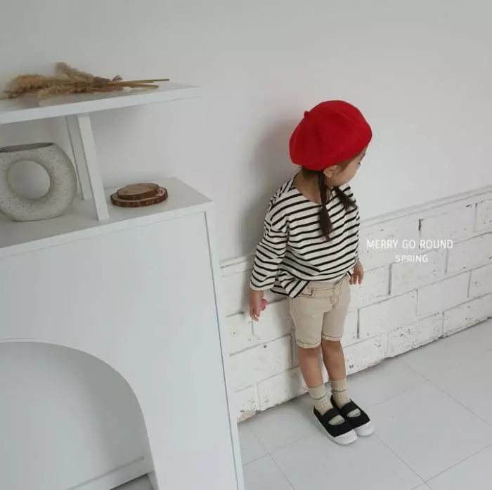 Merry Go Round - Korean Children Fashion - #prettylittlegirls - Stripes Box Tee - 3