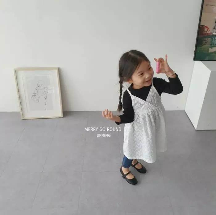 Merry Go Round - Korean Children Fashion - #todddlerfashion - Embroidery Sleeveless One-piece - 5