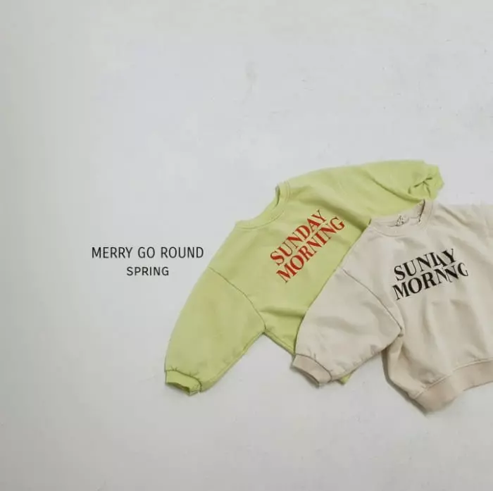 Merry Go Round - Korean Children Fashion - #toddlerclothing - Sunday Morning Sweatshirt - 12
