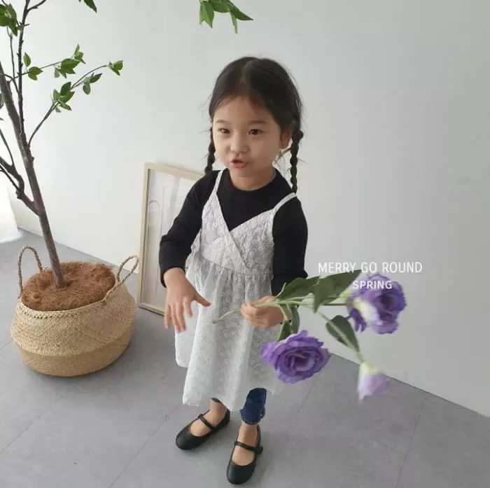 Merry Go Round - Korean Children Fashion - #toddlerclothing - Embroidery Sleeveless One-piece - 6