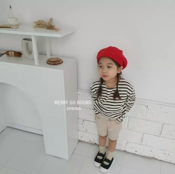 Merry Go Round - Korean Children Fashion - #toddlerclothing - Stripes Box Tee - 5