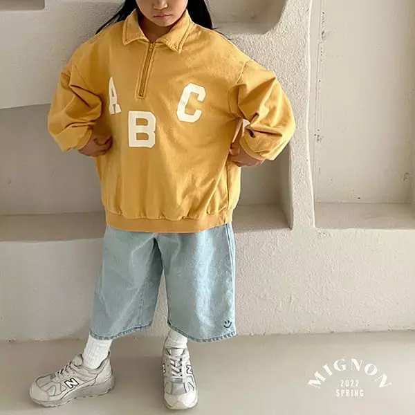 Mignon - Korean Children Fashion - #fashionkids - ABC Collar Tee