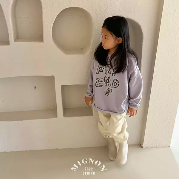 Mignon - Korean Children Fashion - #kidsshorts - Friends Piping Tee