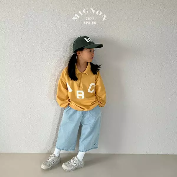 Mignon - Korean Children Fashion - #kidsstore - ABC Collar Tee - 3