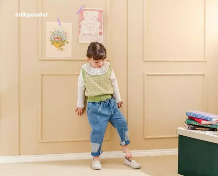 Milk Powder - Korean Children Fashion - #Kfashion4kids - Cookie Knit Vest - 2
