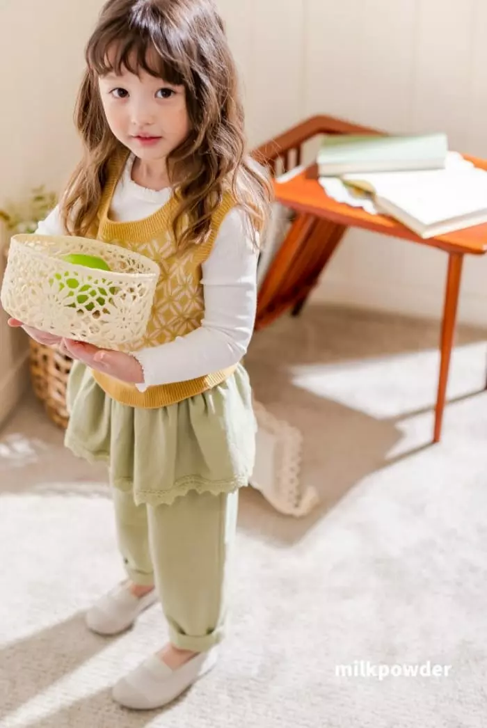 Milk Powder - Korean Children Fashion - #designkidswear - Cookie Knit Vest - 12