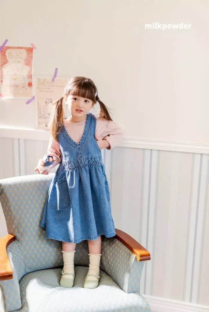 Milk Powder - Korean Children Fashion - #kidsshorts - V One-piece