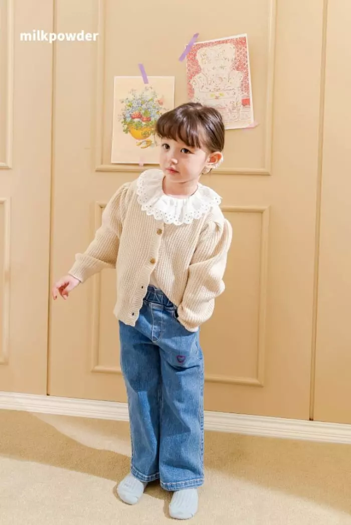 Milk Powder - Korean Children Fashion - #littlefashionista - Puff Knit Cardigan - 2