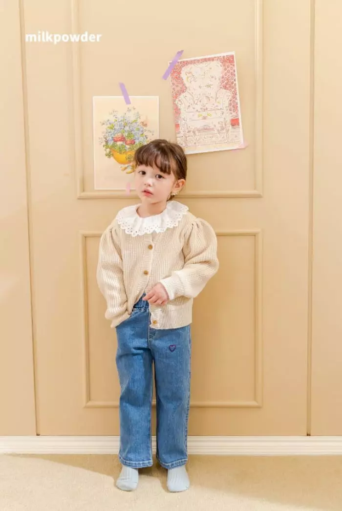 Milk Powder - Korean Children Fashion - #magicofchildhood - Puff Knit Cardigan - 4