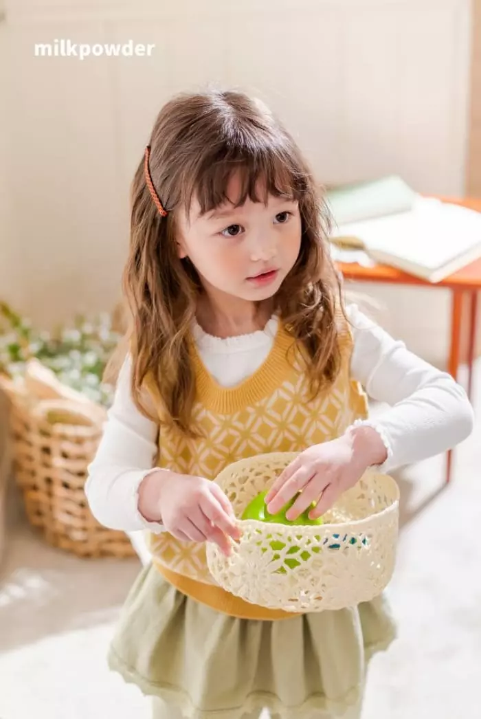 Milk Powder - Korean Children Fashion - #stylishchildhood - Cookie Knit Vest - 9