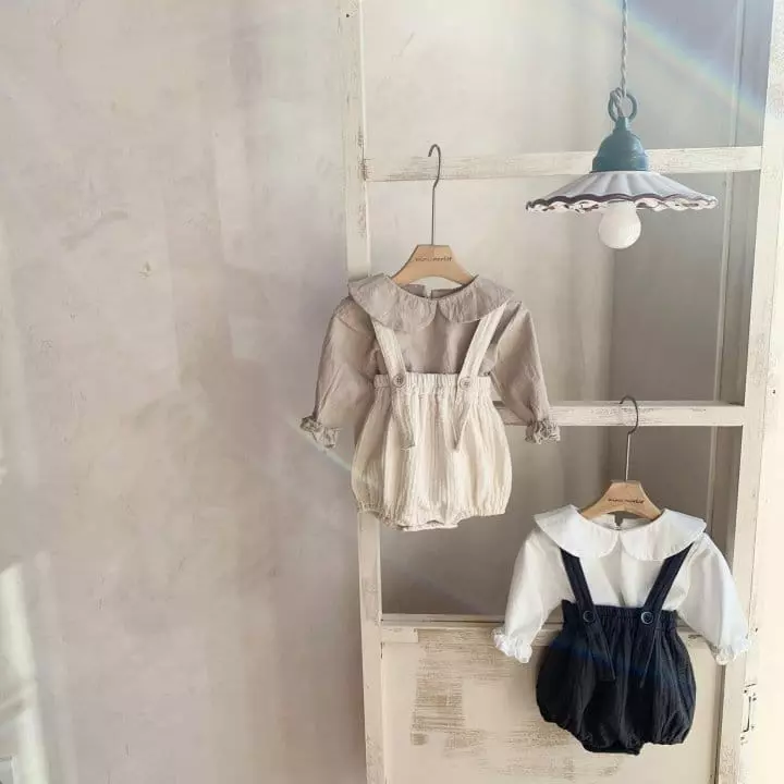 Mimi Market - Korean Baby Fashion - #onlinebabyshop - Stitch Dungarees  - 4