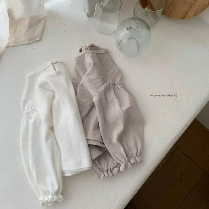 Mimi Market - Korean Baby Fashion - #babyboutique - Eyelet Shirring Tee - 3