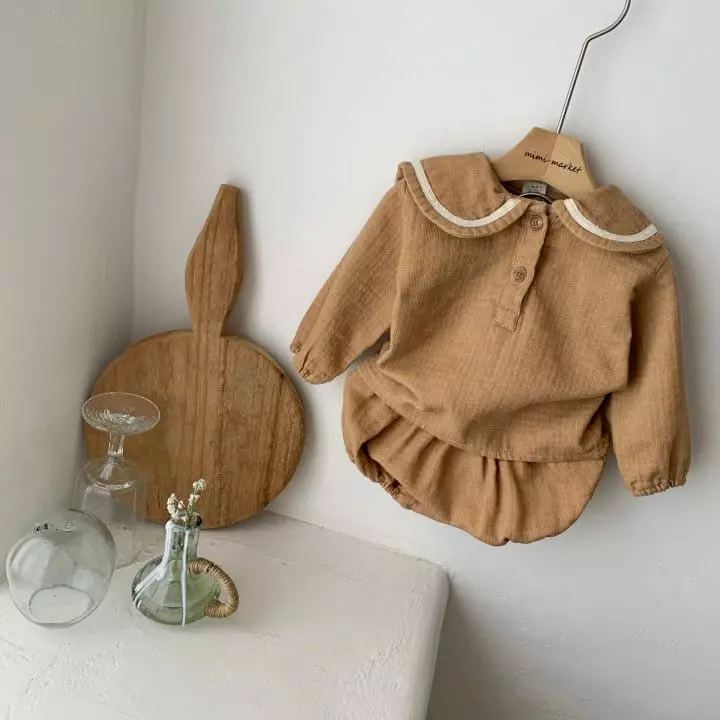 Mimi Market - Korean Baby Fashion - #babyboutiqueclothing - Pigment Sailor Top Bottom Set - 8