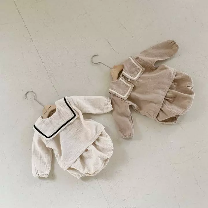 Mimi Market - Korean Baby Fashion - #babyclothing - Twill Top Bottom Set