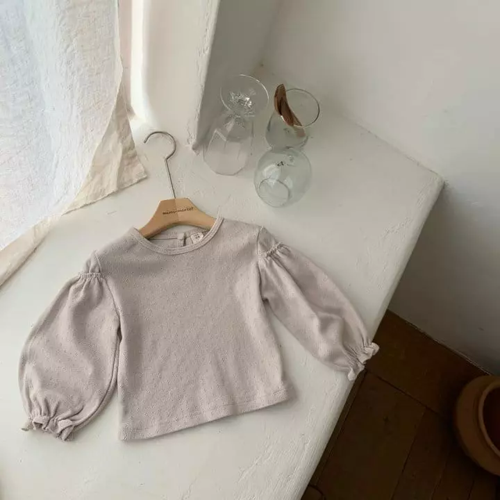 Mimi Market - Korean Baby Fashion - #babyfever - Eyelet Shirring Tee - 8