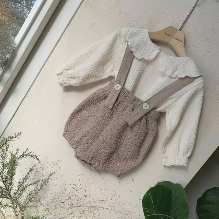 Mimi Market - Korean Baby Fashion - #babyfashion - Biscuit Dungarees - 4
