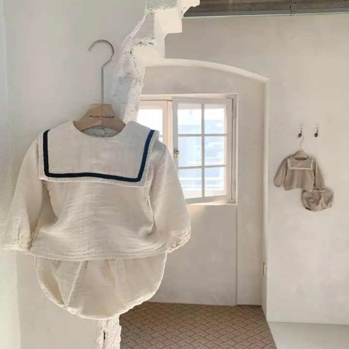 Mimi Market - Korean Baby Fashion - #babyfever - Twill Top Bottom Set - 4