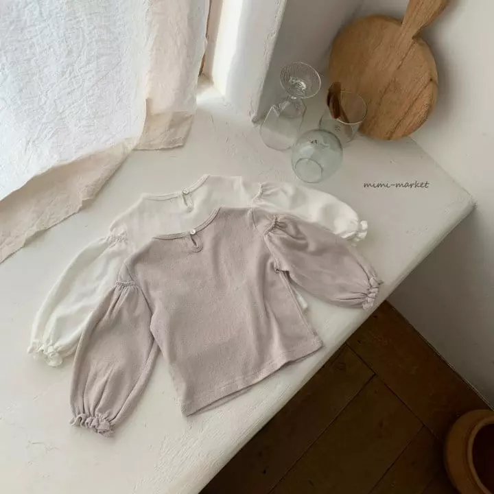 Mimi Market - Korean Baby Fashion - #babylifestyle - Eyelet Shirring Tee - 10