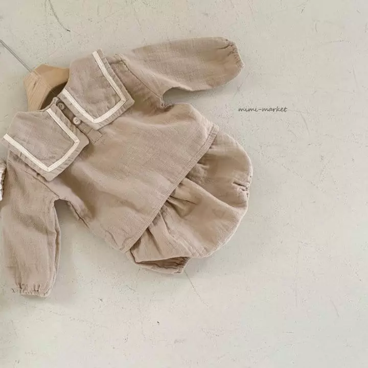 Mimi Market - Korean Baby Fashion - #babyootd - Twill Top Bottom Set - 7
