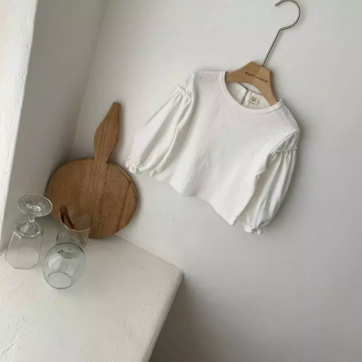 Mimi Market - Korean Baby Fashion - #babyootd - Eyelet Shirring Tee - 12