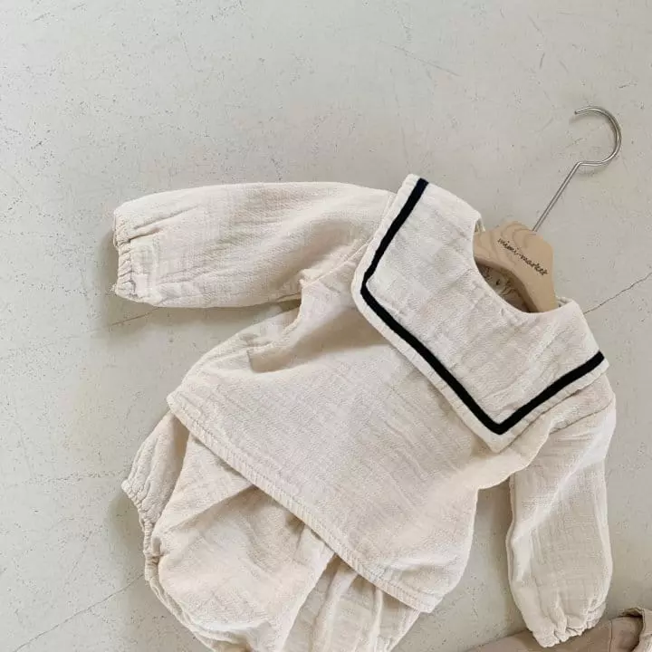 Mimi Market - Korean Baby Fashion - #babyoutfit - Twill Top Bottom Set - 8