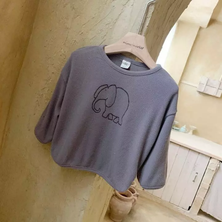 Mimi Market - Korean Baby Fashion - #babyoutfit - Elephant Tee - 4