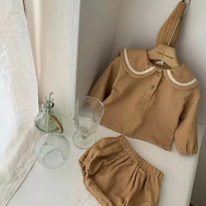 Mimi Market - Korean Baby Fashion - #babywear - Pigment Sailor Top Bottom Set - 3