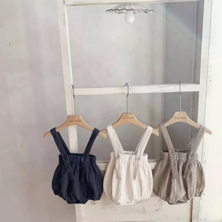 Mimi Market - Korean Baby Fashion - #babywear - Stitch Dungarees 
