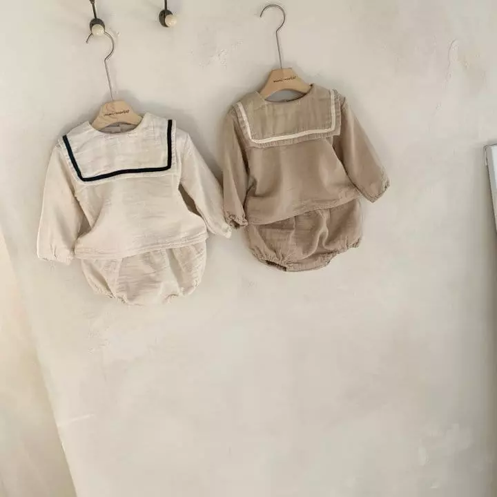 Mimi Market - Korean Baby Fashion - #onlinebabyshop - Twill Top Bottom Set - 12