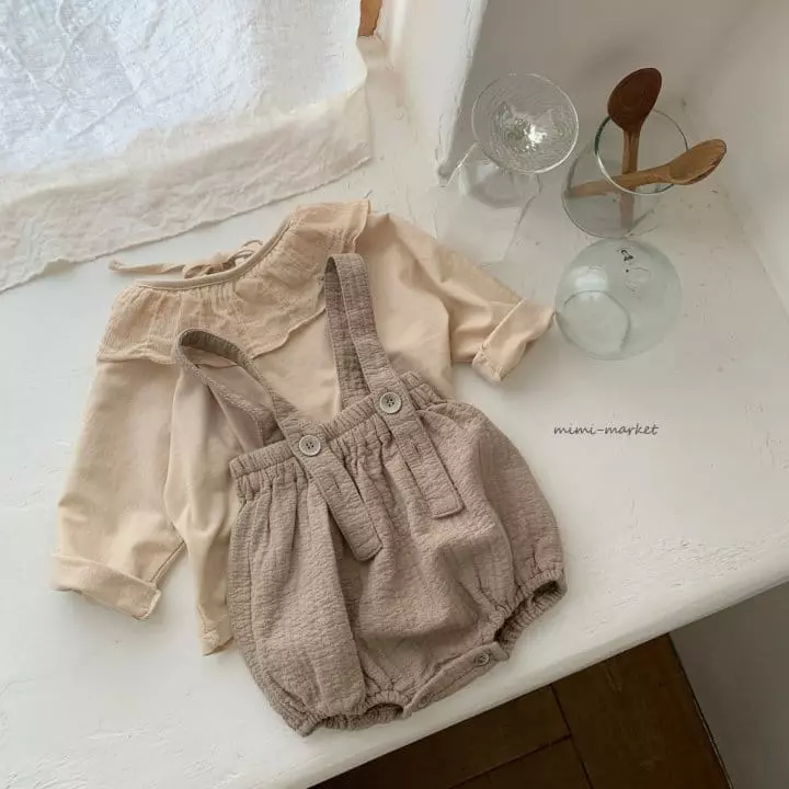 Mimi Market - Korean Baby Fashion - #onlinebabyshop - Stitch Dungarees  - 3