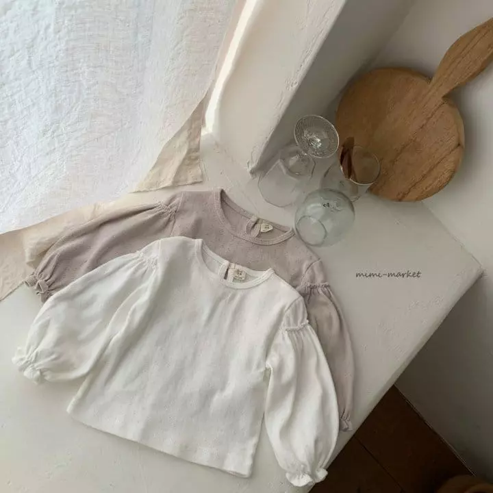 Mimi Market - Korean Baby Fashion - #onlinebabyshop - Eyelet Shirring Tee - 2
