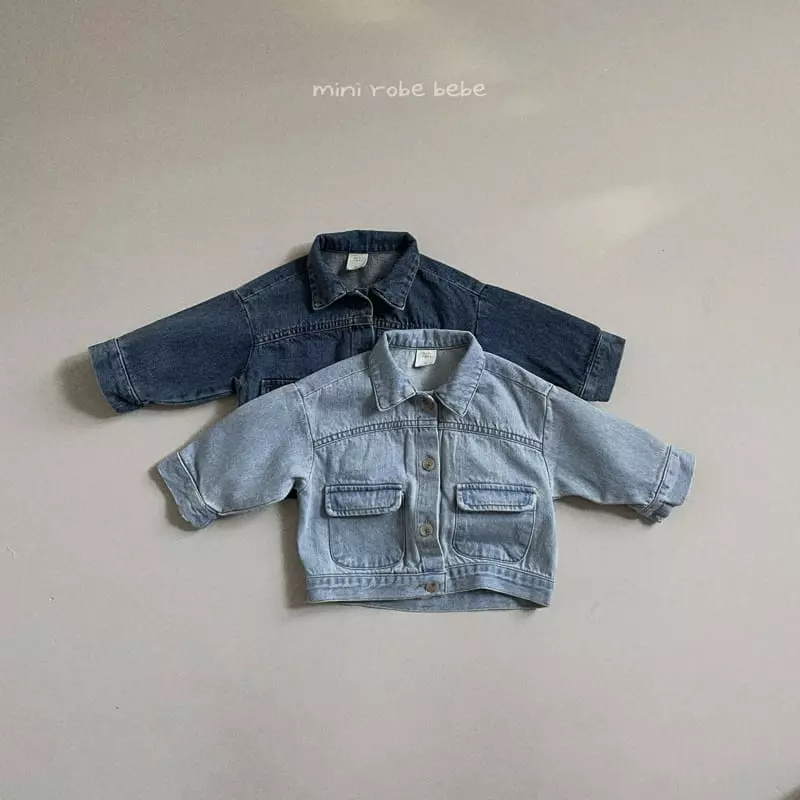 Mini Robe - Korean Baby Fashion - #babyboutique - Bebe Denim Jacket - 2