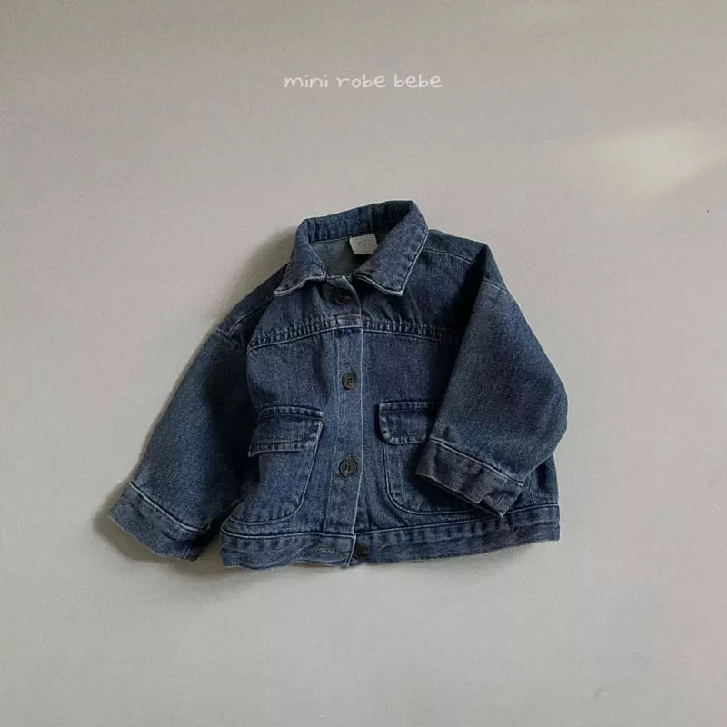 Mini Robe - Korean Baby Fashion - #babyboutique - Bebe Denim Jacket - 3