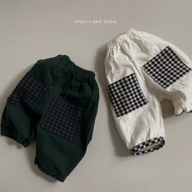 Mini Robe - Korean Baby Fashion - #babyboutique - Check Bbang Pants - 8