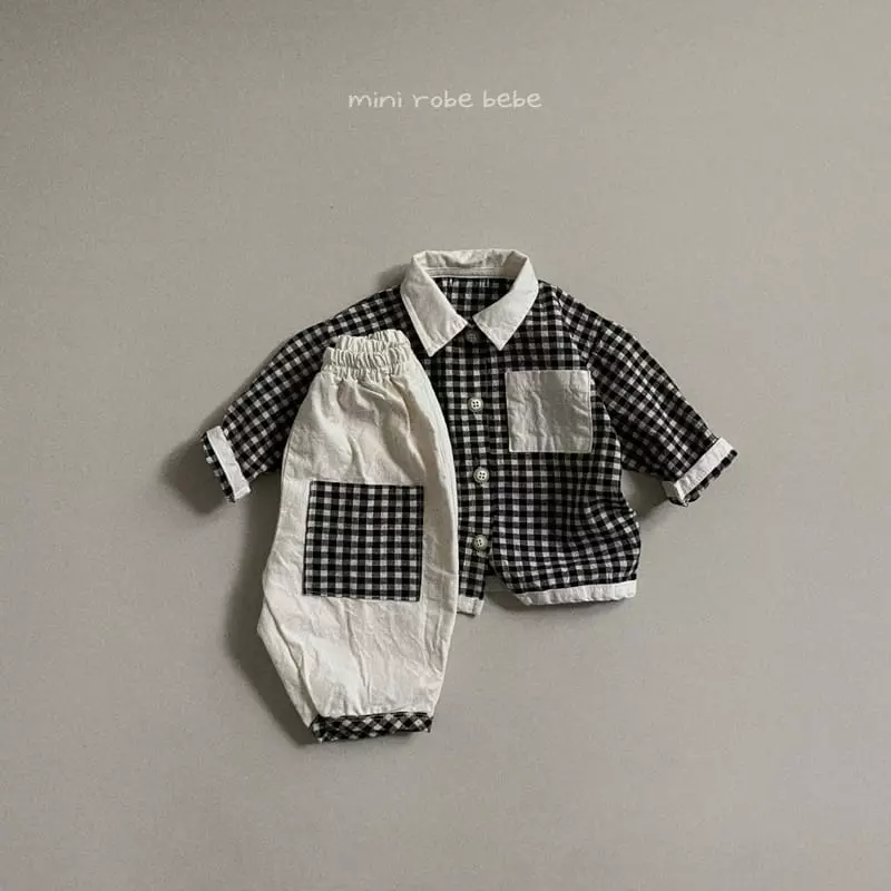 Mini Robe - Korean Baby Fashion - #babyboutique - Check Shirt - 6