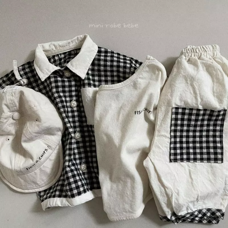 Mini Robe - Korean Baby Fashion - #babyboutique - Check Shirt - 7