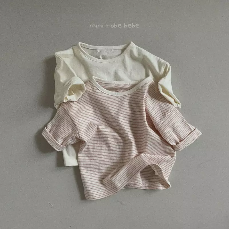 Mini Robe - Korean Baby Fashion - #babyboutiqueclothing - Bebe Capri 1+1 Tee - 12
