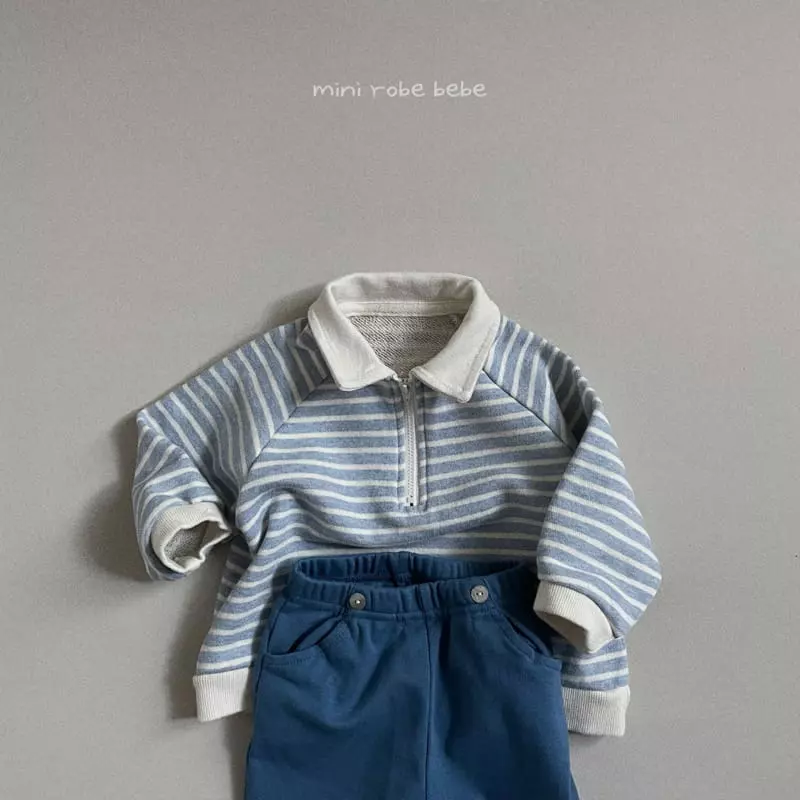 Mini Robe - Korean Baby Fashion - #babyboutiqueclothing - Bebe Melange Stripes Sweatshirt - 8