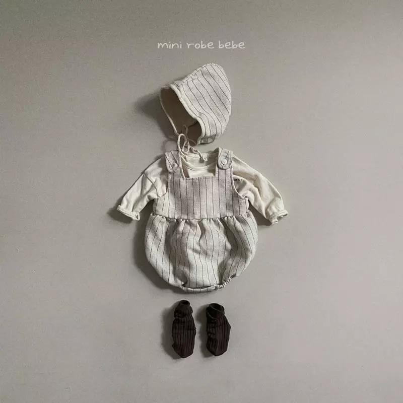 Mini Robe - Korean Baby Fashion - #babyboutiqueclothing - Circle Dungarees Bodysuit - 5