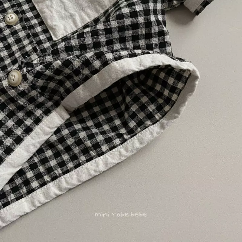 Mini Robe - Korean Baby Fashion - #babyclothing - Check Shirt - 9