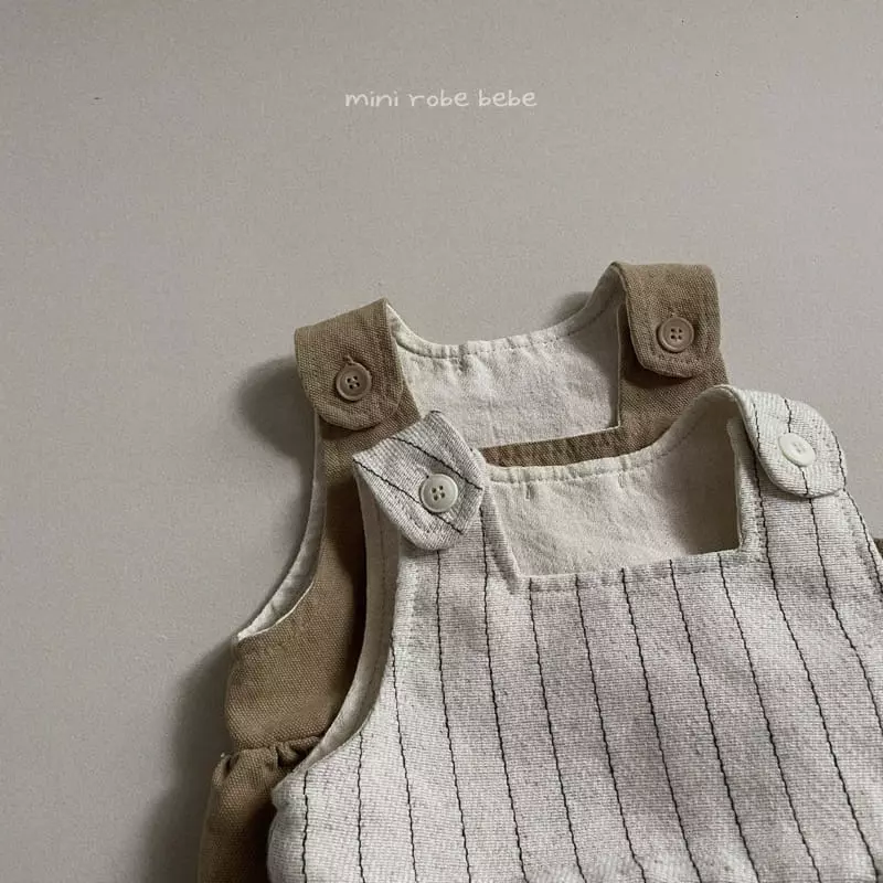 Mini Robe - Korean Baby Fashion - #babyclothing - Circle Dungarees Bodysuit - 6